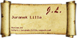 Juranek Lilla névjegykártya